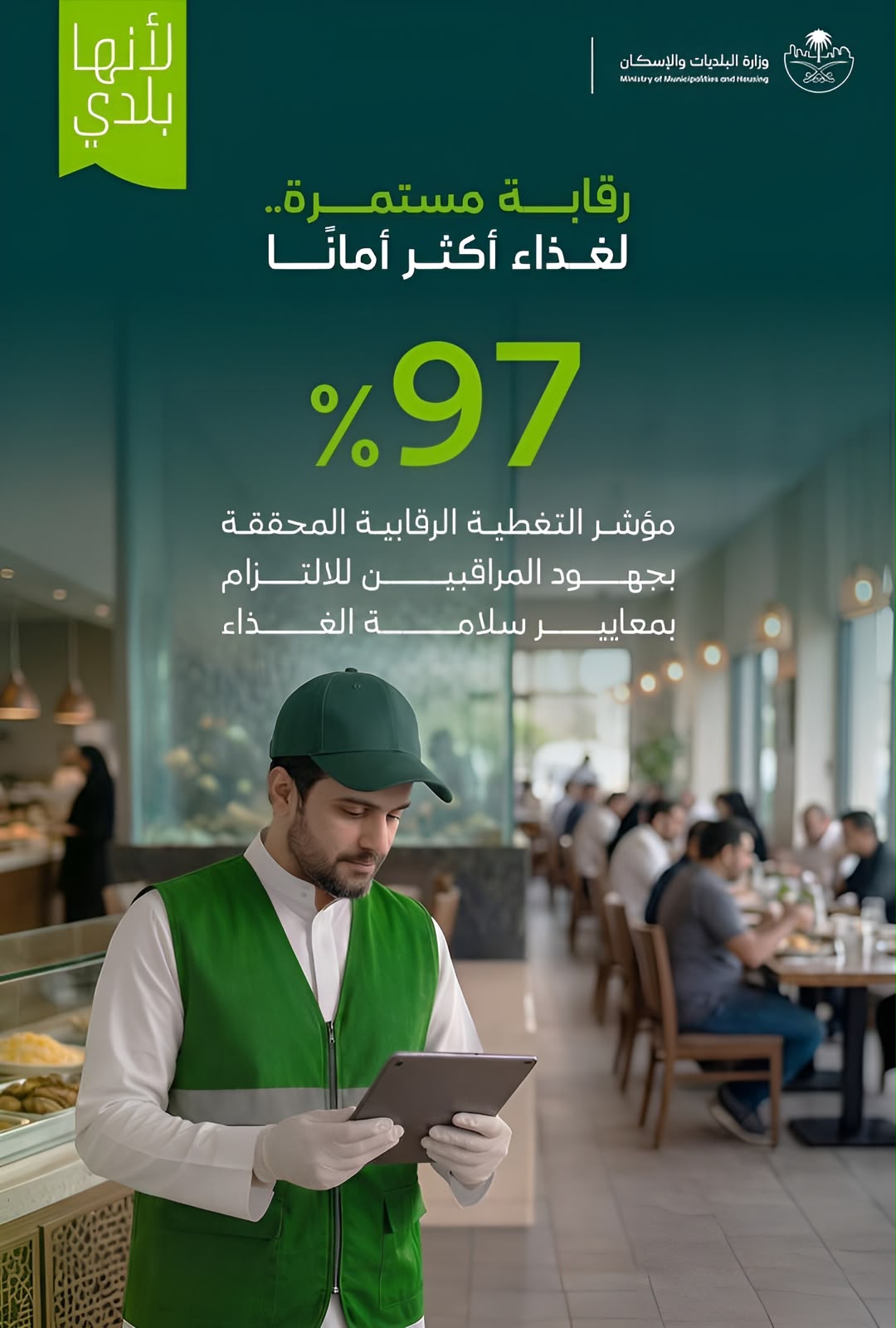 97% نسبة التغطية الرقابية على المنشآت الغذائية خلال النصف الأول من 2026 1 1 9