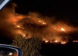 الدفاع المدني يُباشر حريقاً في منطقة جبلية بالسودة